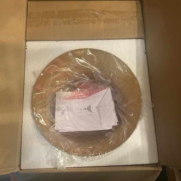 Two Brass and Gold Pendant Lights - Picture 3 of 4